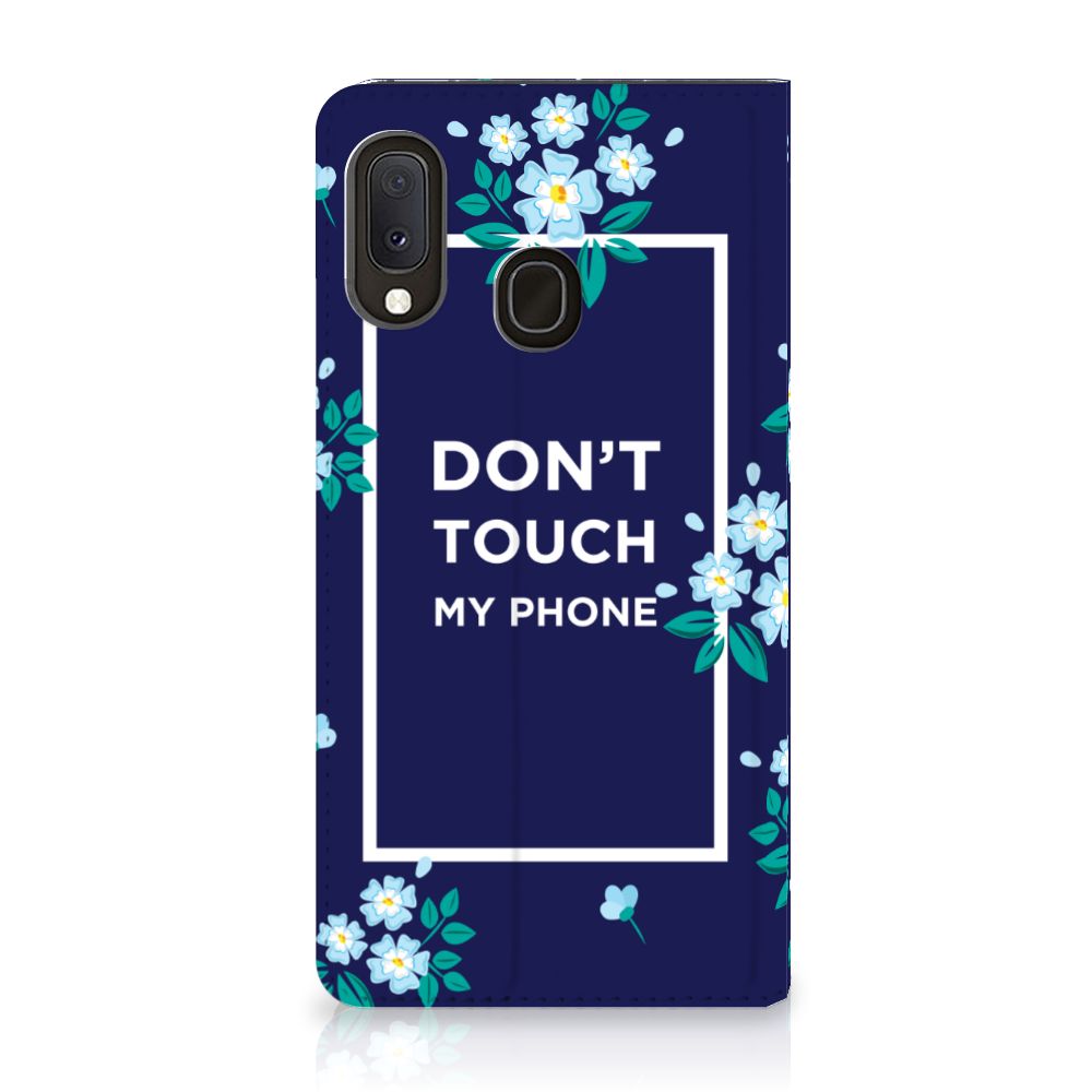 Samsung Galaxy A20e Design Case Flowers Blue DTMP