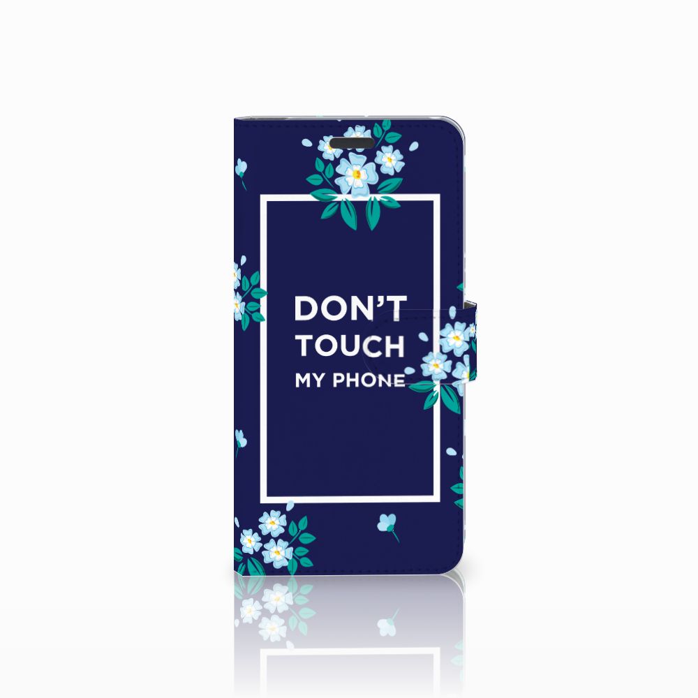 Samsung Galaxy S8 Plus Portemonnee Hoesje Flowers Blue DTMP