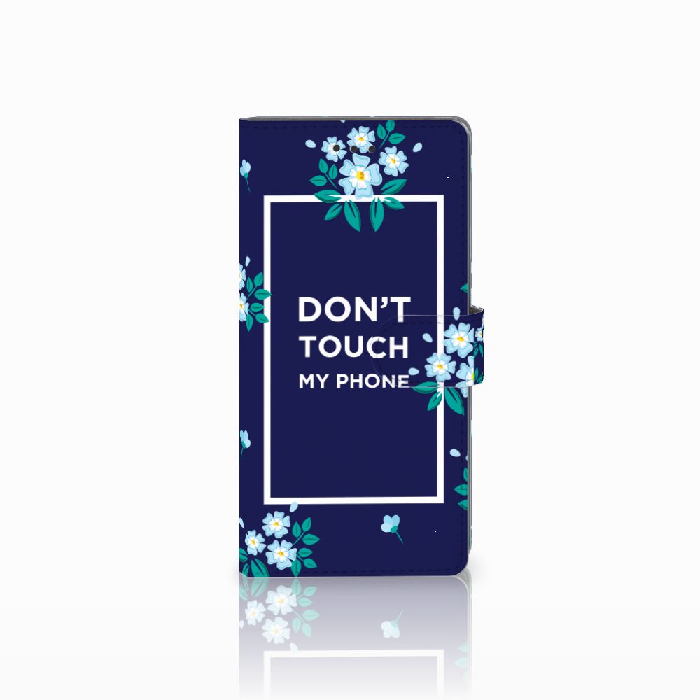 Samsung Galaxy Note 8 Portemonnee Hoesje Flowers Blue DTMP