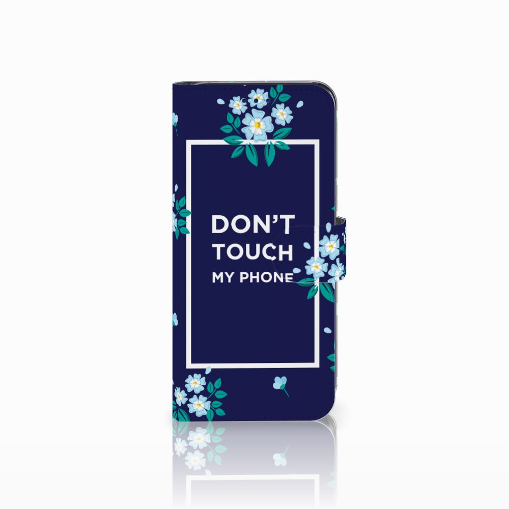 Samsung Galaxy S8 Portemonnee Hoesje Flowers Blue DTMP