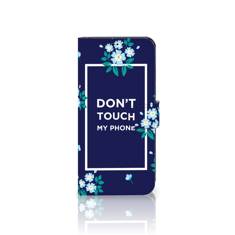OnePlus 10T Portemonnee Hoesje Flowers Blue DTMP