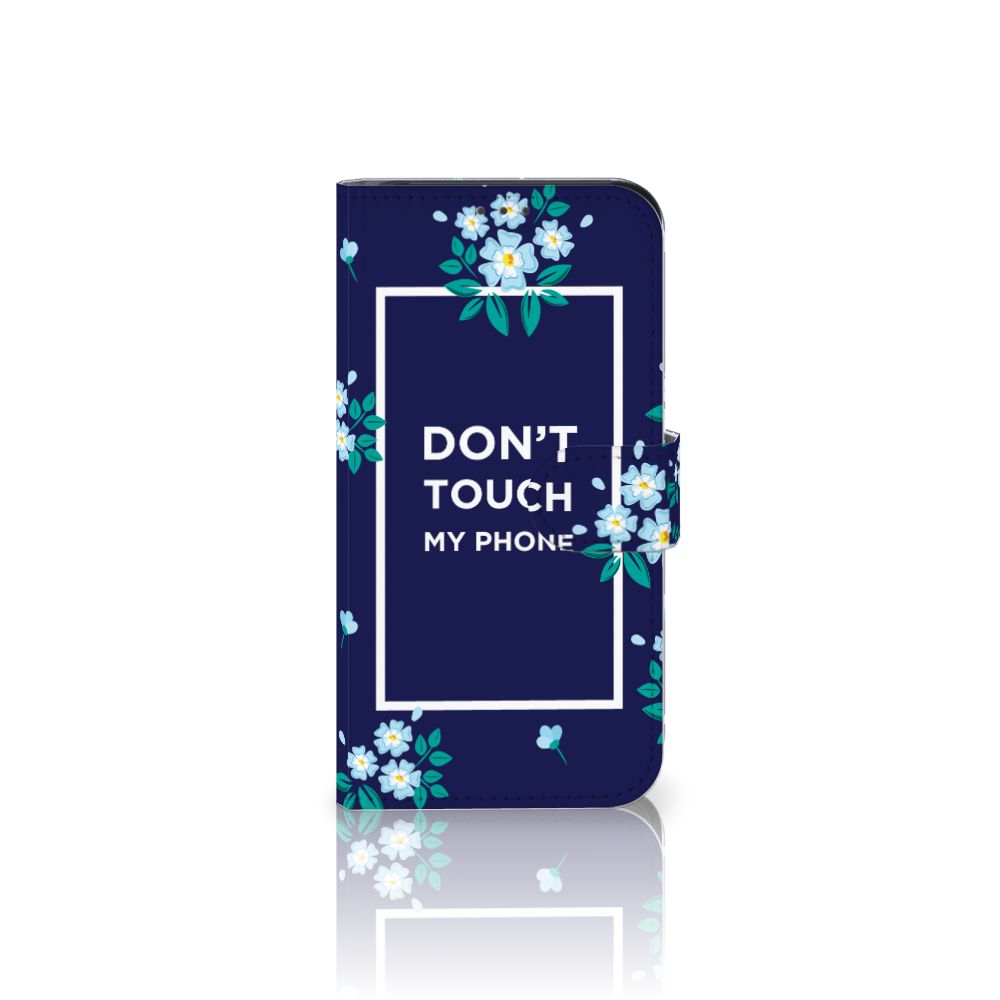 Samsung Galaxy Xcover 5 Portemonnee Hoesje Flowers Blue DTMP