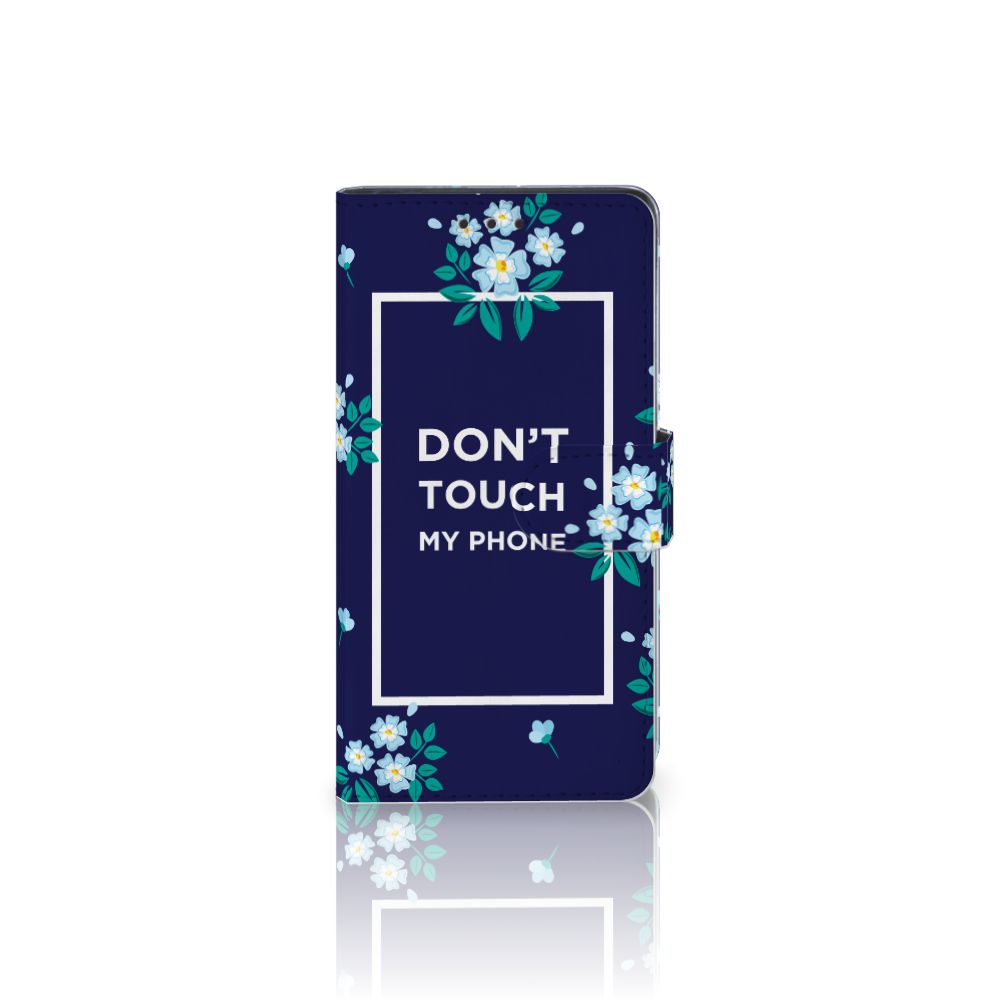 Sony Xperia Z3 Portemonnee Hoesje Flowers Blue DTMP