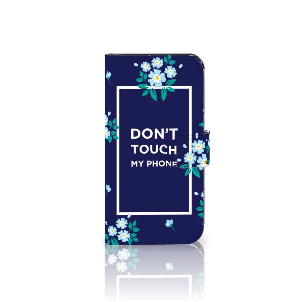 Samsung Galaxy S23 Portemonnee Hoesje Flowers Blue DTMP