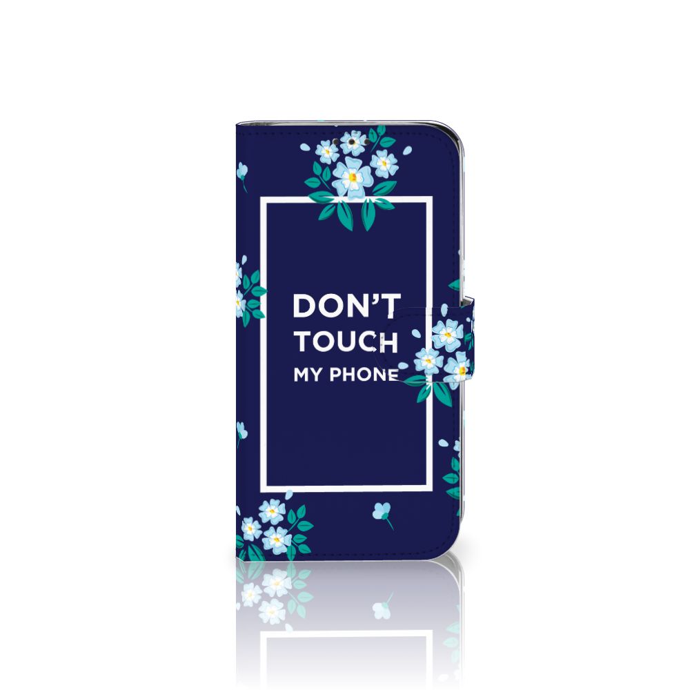 Xiaomi Mi A2 Lite Portemonnee Hoesje Flowers Blue DTMP