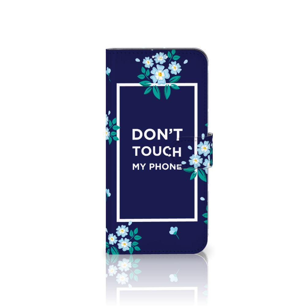 OnePlus 9 Portemonnee Hoesje Flowers Blue DTMP
