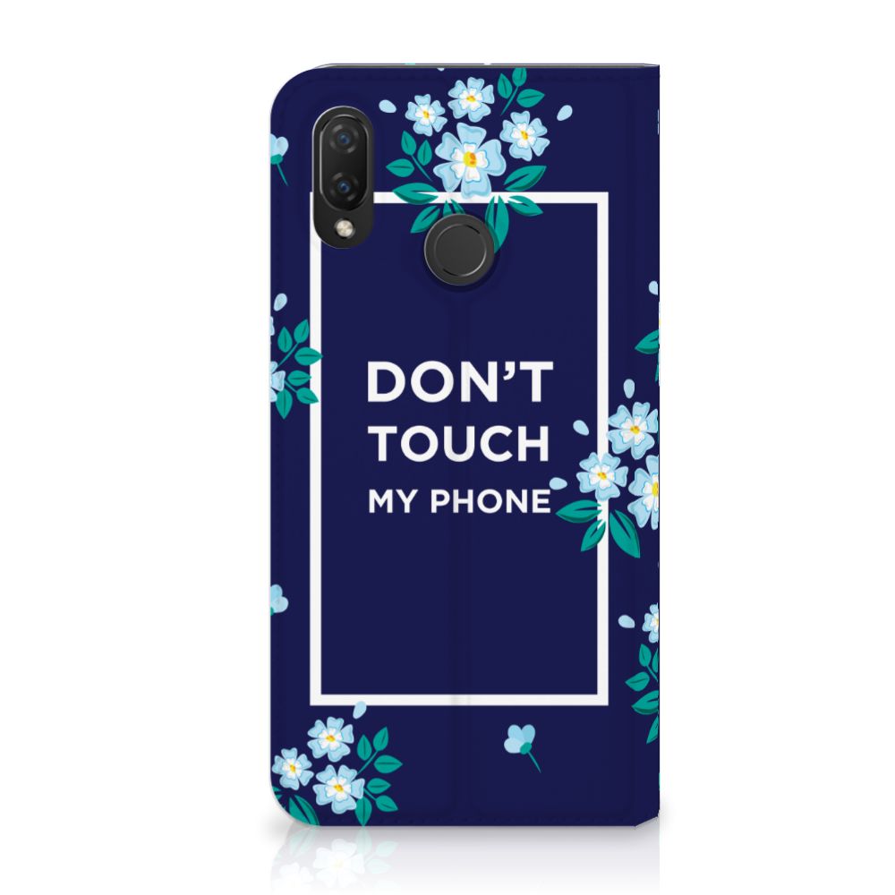Huawei P Smart Plus Design Case Flowers Blue DTMP