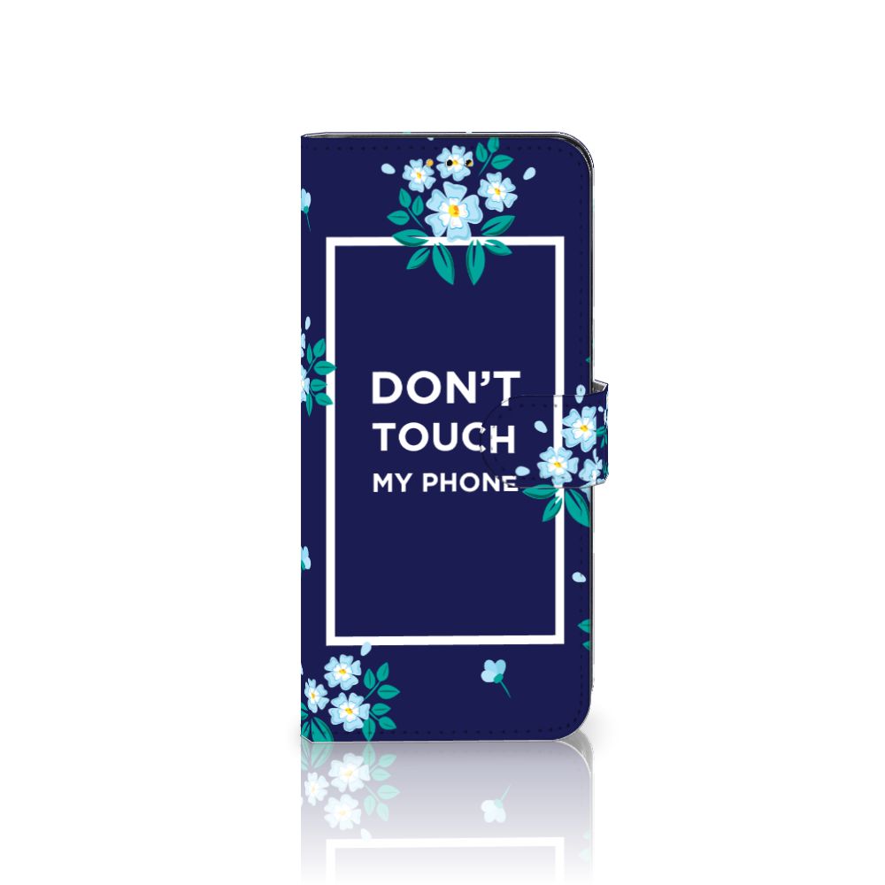 Samsung Galaxy A14 5G Portemonnee Hoesje Flowers Blue DTMP