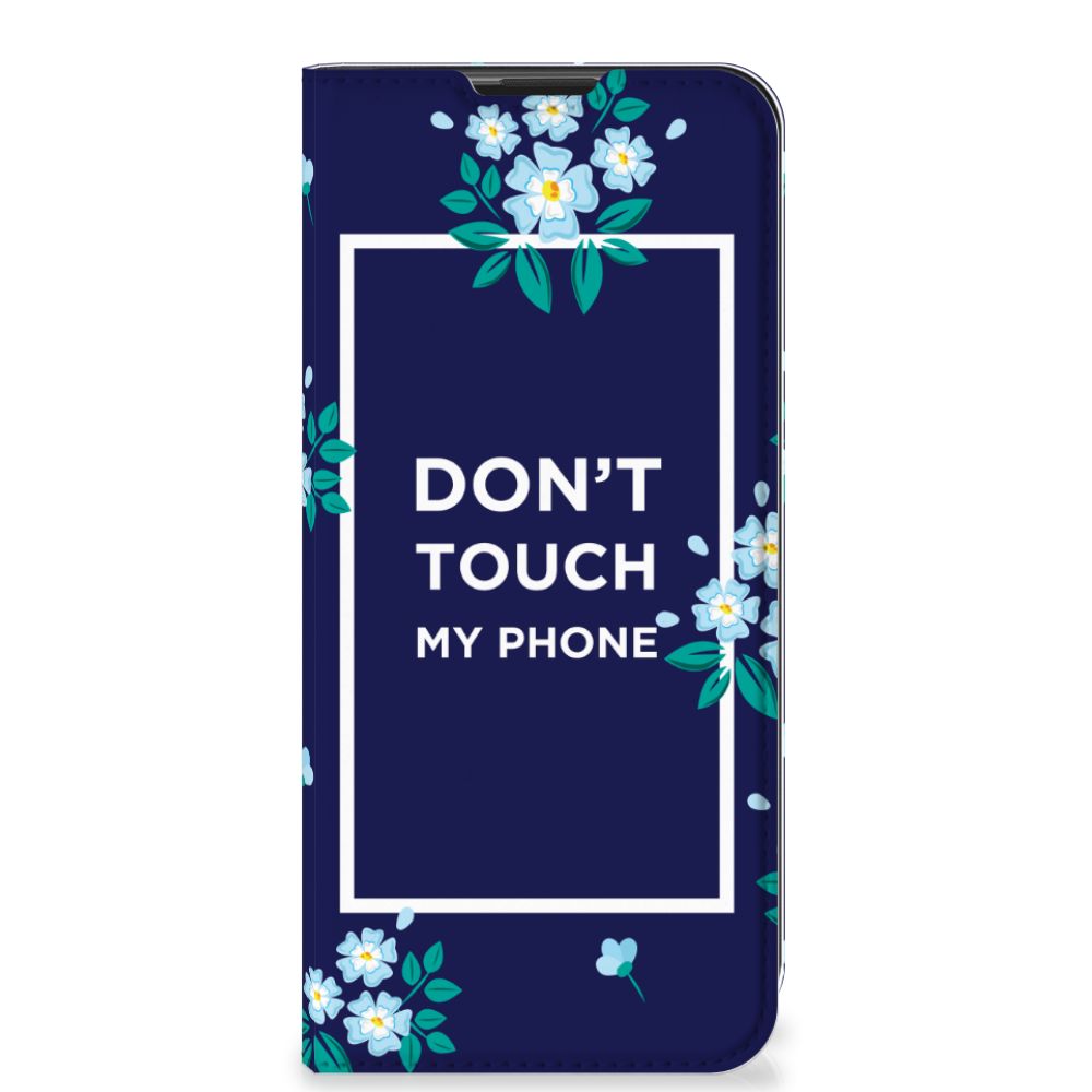 Motorola Moto G9 Play Design Case Flowers Blue DTMP