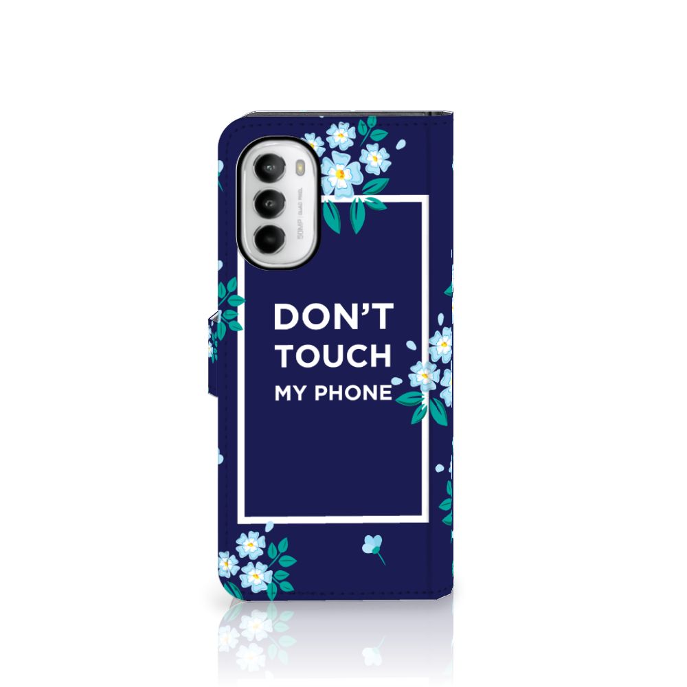 Motorola Moto G52 | Moto G82 Portemonnee Hoesje Flowers Blue DTMP