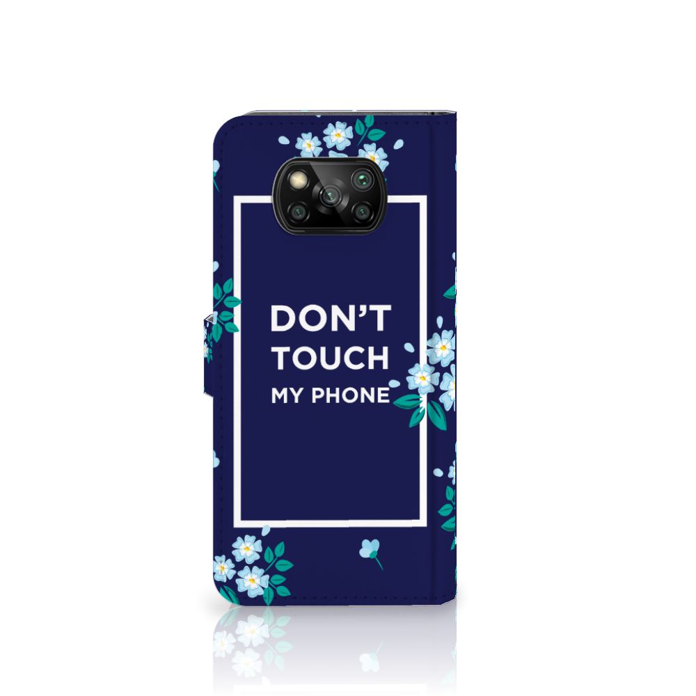 Xiaomi Poco X3 | Poco X3 Pro Portemonnee Hoesje Flowers Blue DTMP