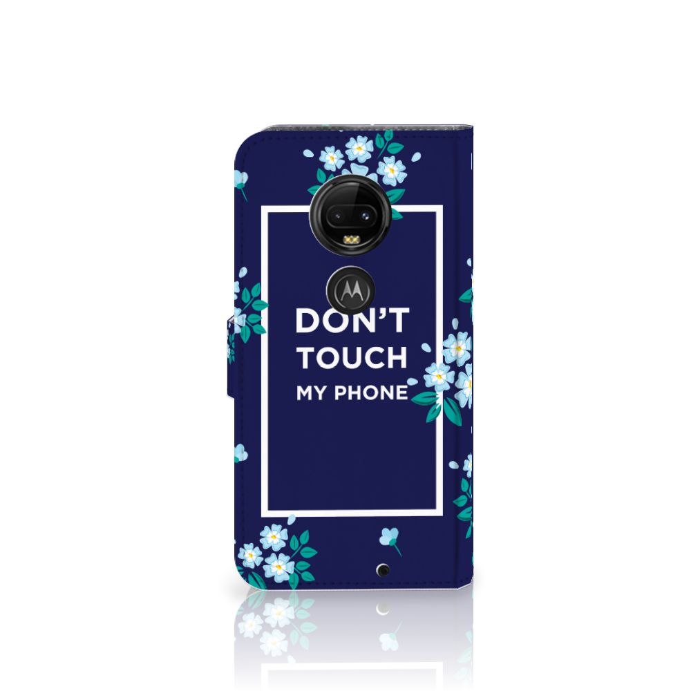 Motorola Moto G7 | G7 Plus Portemonnee Hoesje Flowers Blue DTMP