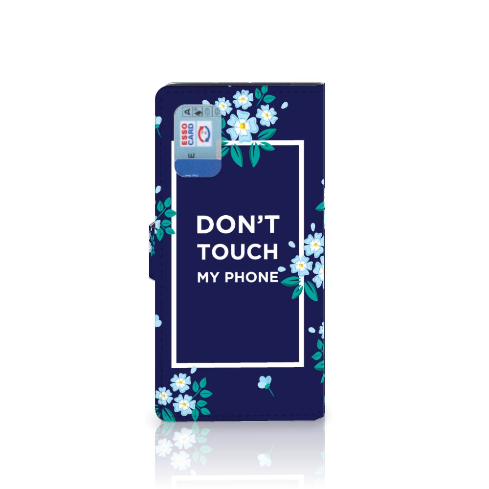 Samsung Galaxy A02s | M02s Portemonnee Hoesje Flowers Blue DTMP