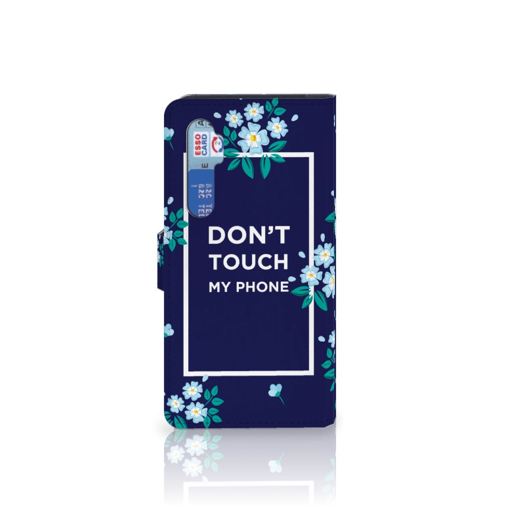 Xiaomi Mi Note 10 Lite Portemonnee Hoesje Flowers Blue DTMP