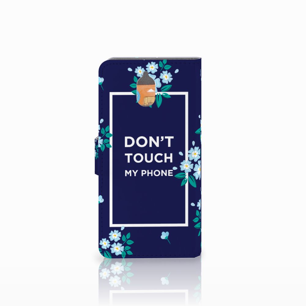 Nokia 3.1 (2018) Portemonnee Hoesje Flowers Blue DTMP