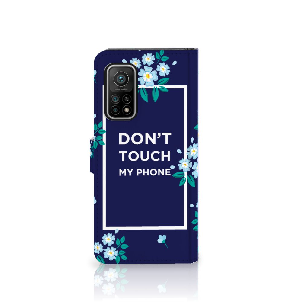 Xiaomi Mi 10T Pro | Mi 10T Portemonnee Hoesje Flowers Blue DTMP