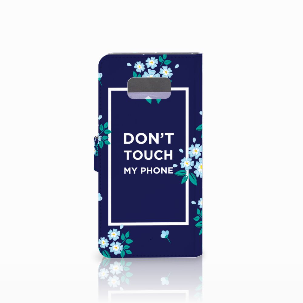 Samsung Galaxy S8 Plus Portemonnee Hoesje Flowers Blue DTMP