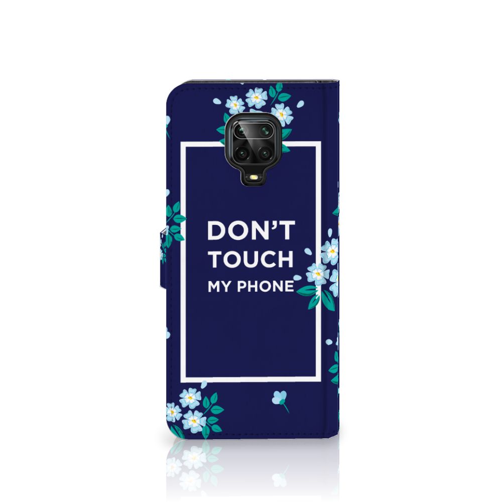 Xiaomi Redmi Note 9 Pro | Note 9S Portemonnee Hoesje Flowers Blue DTMP