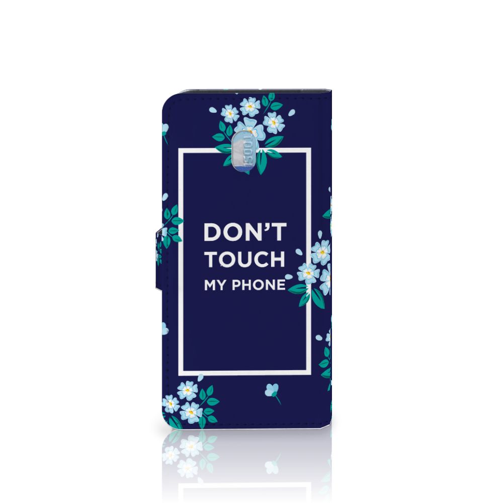 Xiaomi Redmi 8A Portemonnee Hoesje Flowers Blue DTMP