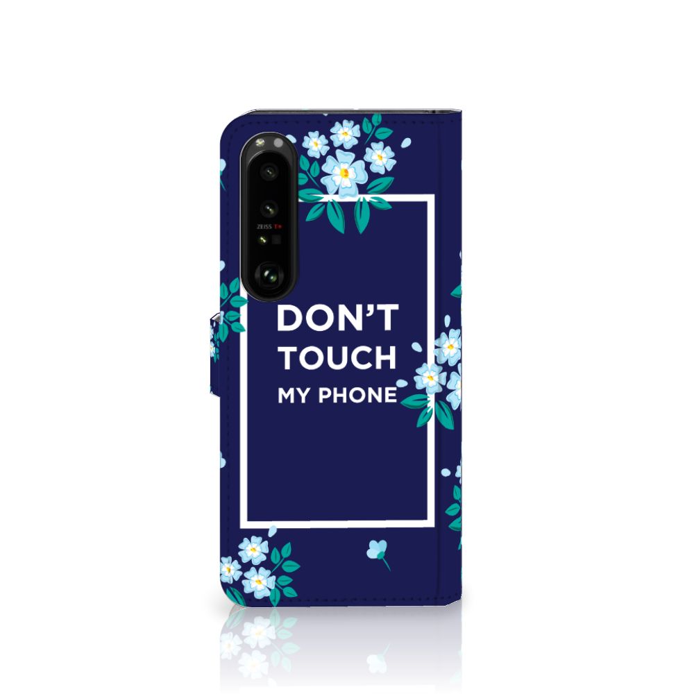 Sony Xperia 1 IV Portemonnee Hoesje Flowers Blue DTMP
