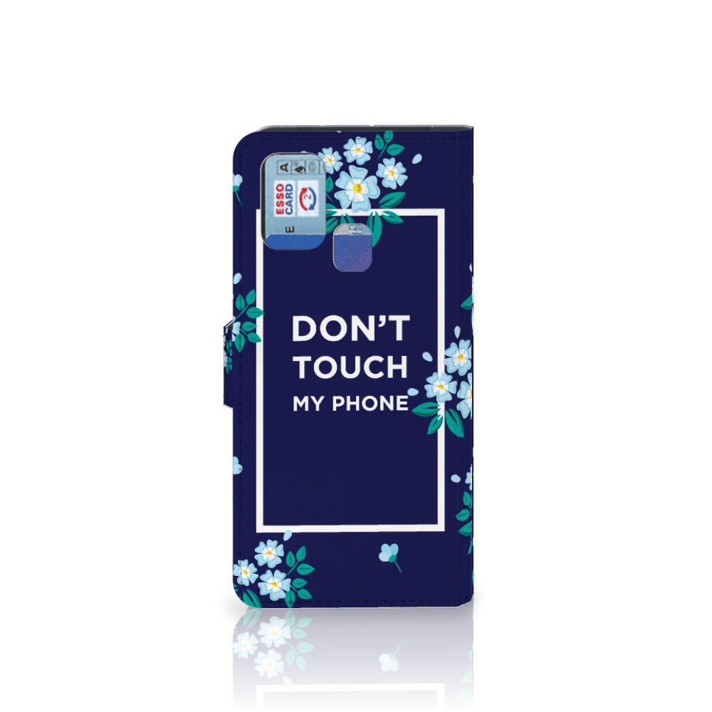 Samsung Galaxy M31 Portemonnee Hoesje Flowers Blue DTMP