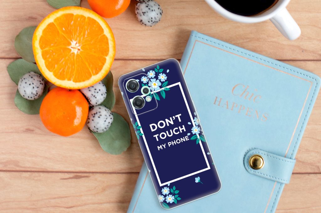 OnePlus Nord CE 2 Lite Silicone-hoesje Flowers Blue DTMP