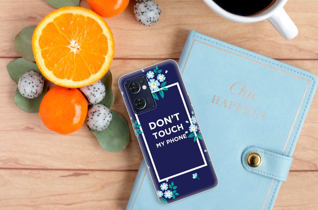 OPPO Reno 7 5G | Find X5 Lite Silicone-hoesje Flowers Blue DTMP