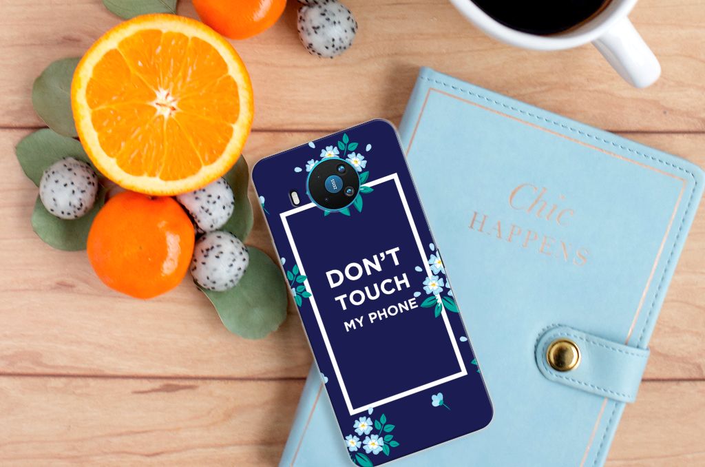 Nokia 8.3 Silicone-hoesje Flowers Blue DTMP