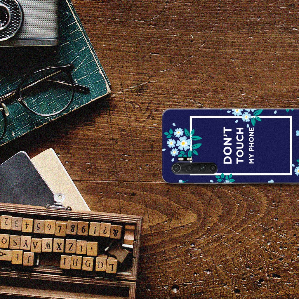 Xiaomi Mi Note 10 Lite Silicone-hoesje Flowers Blue DTMP