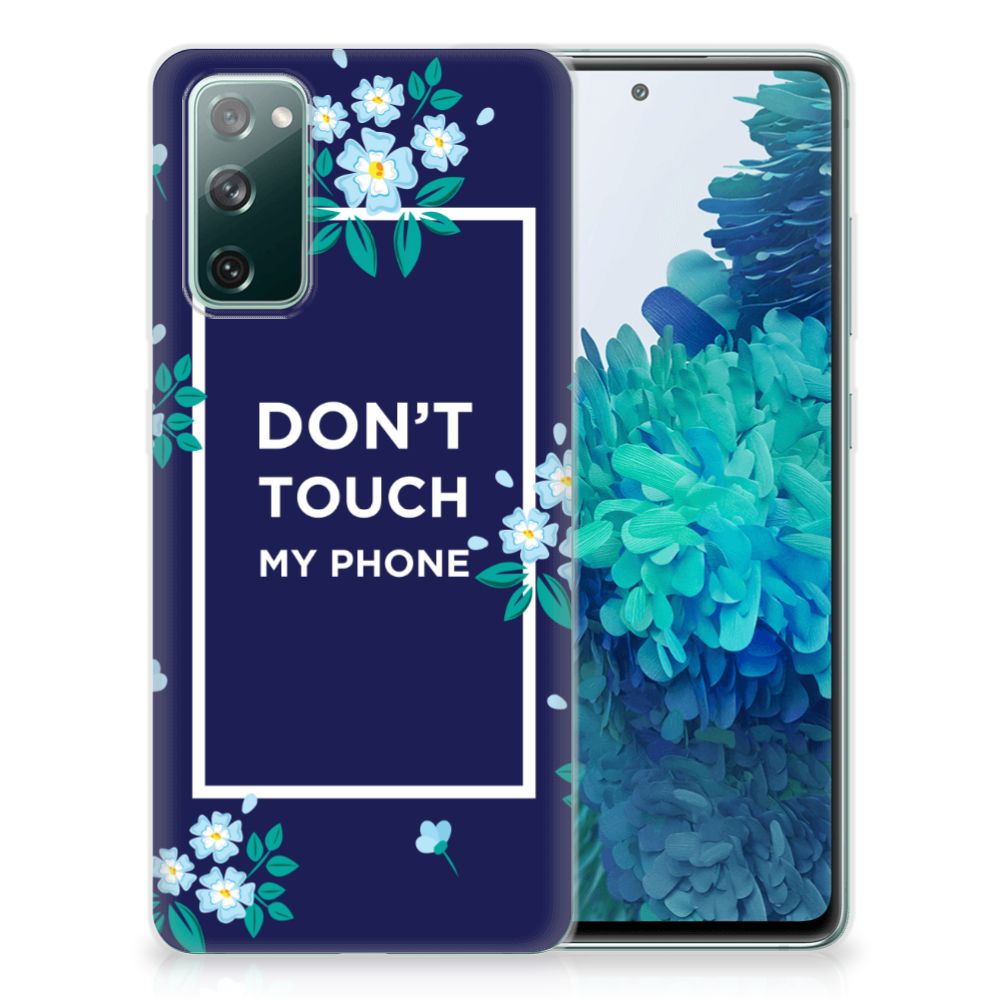 Samsung Galaxy S20 FE Silicone-hoesje Flowers Blue DTMP