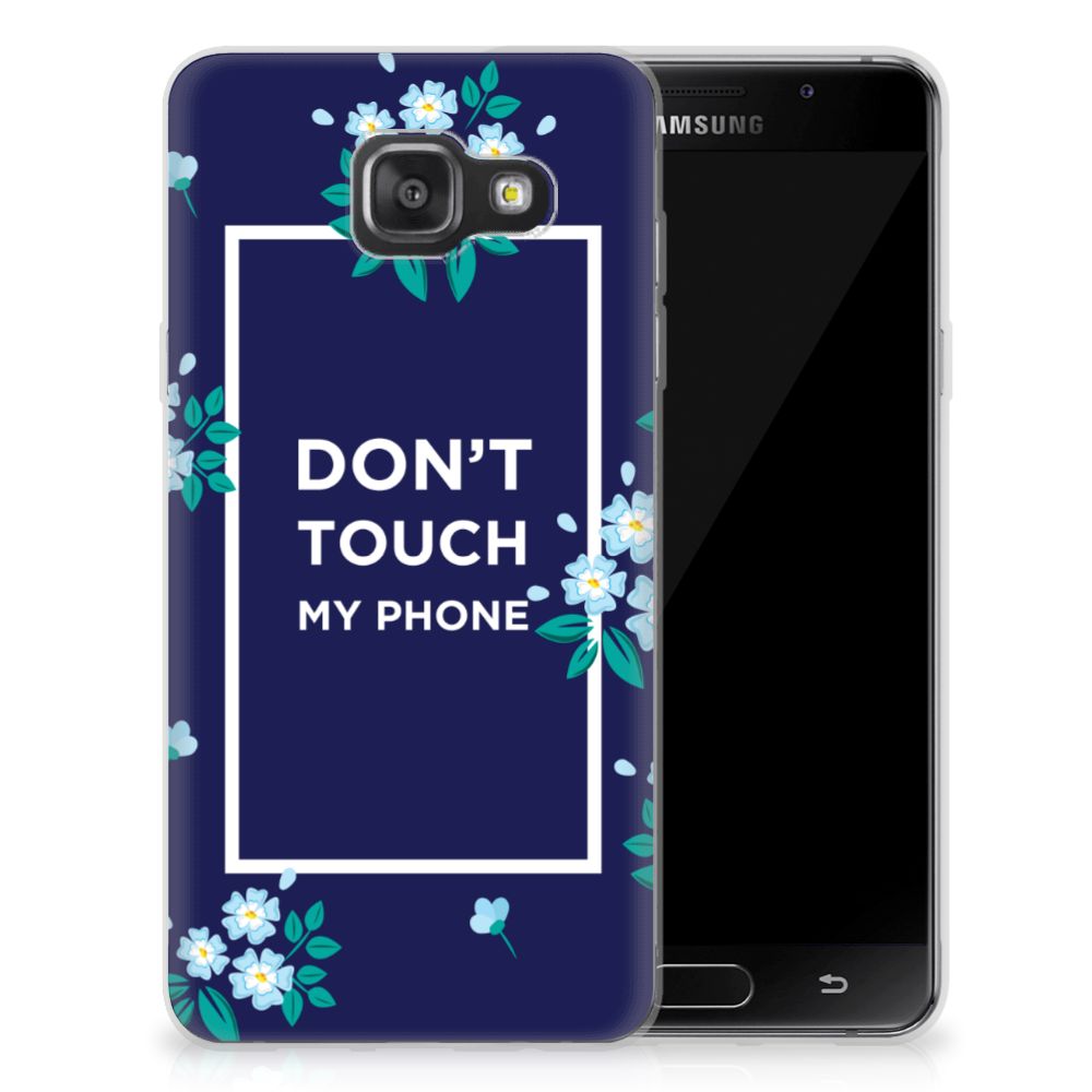 Samsung Galaxy A3 2016 Silicone-hoesje Flowers Blue DTMP