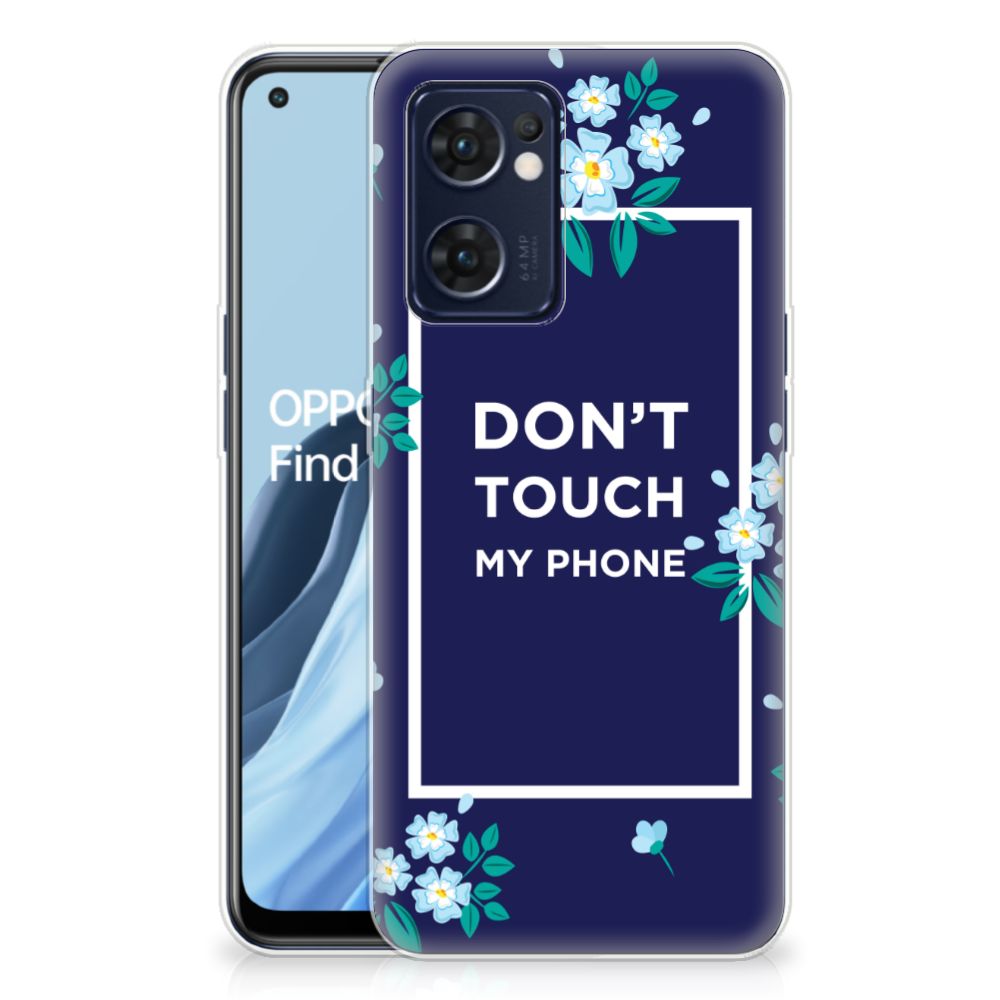 OPPO Reno 7 5G | Find X5 Lite Silicone-hoesje Flowers Blue DTMP