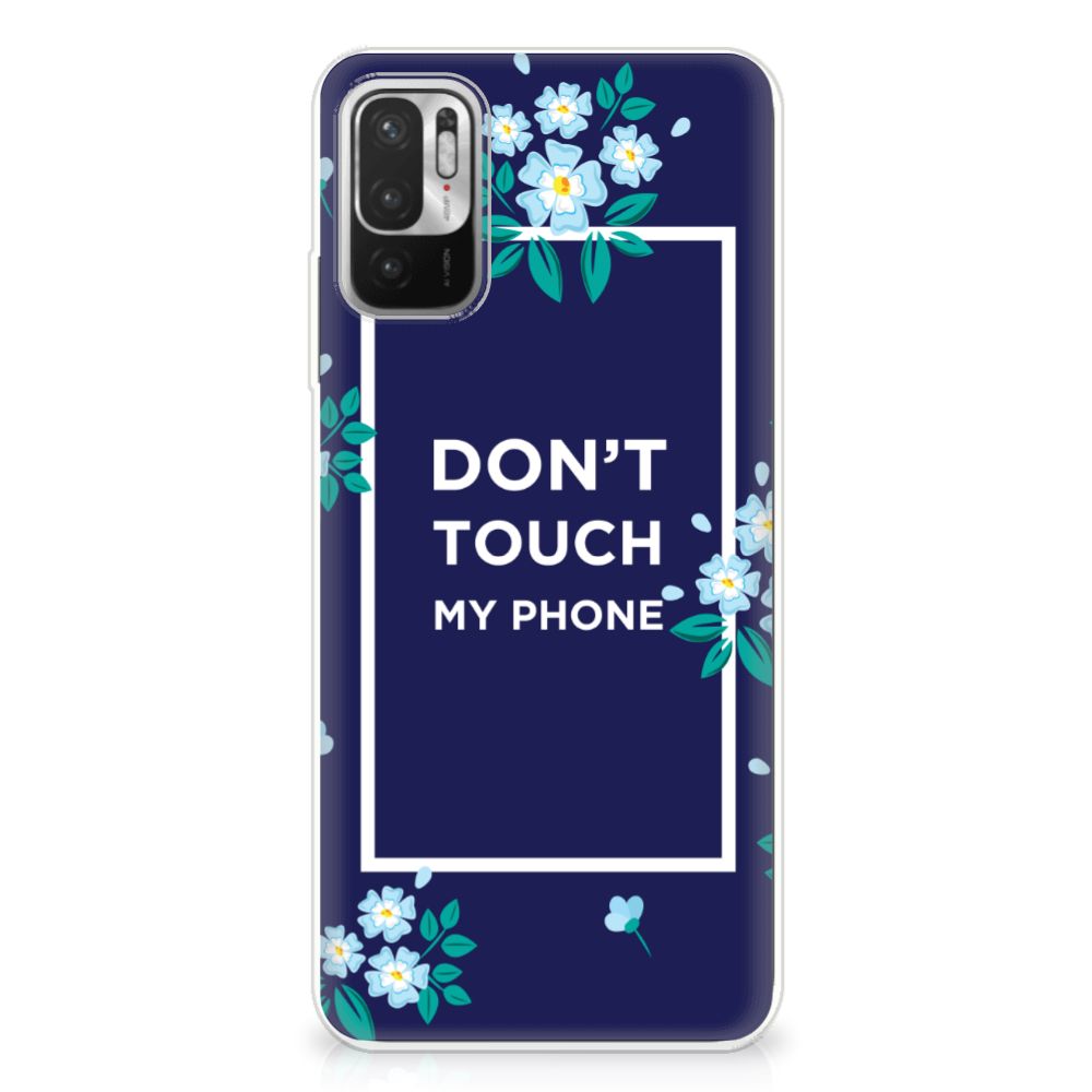 Xiaomi Redmi Note 10/10T 5G | Poco M3 Pro Silicone-hoesje Flowers Blue DTMP