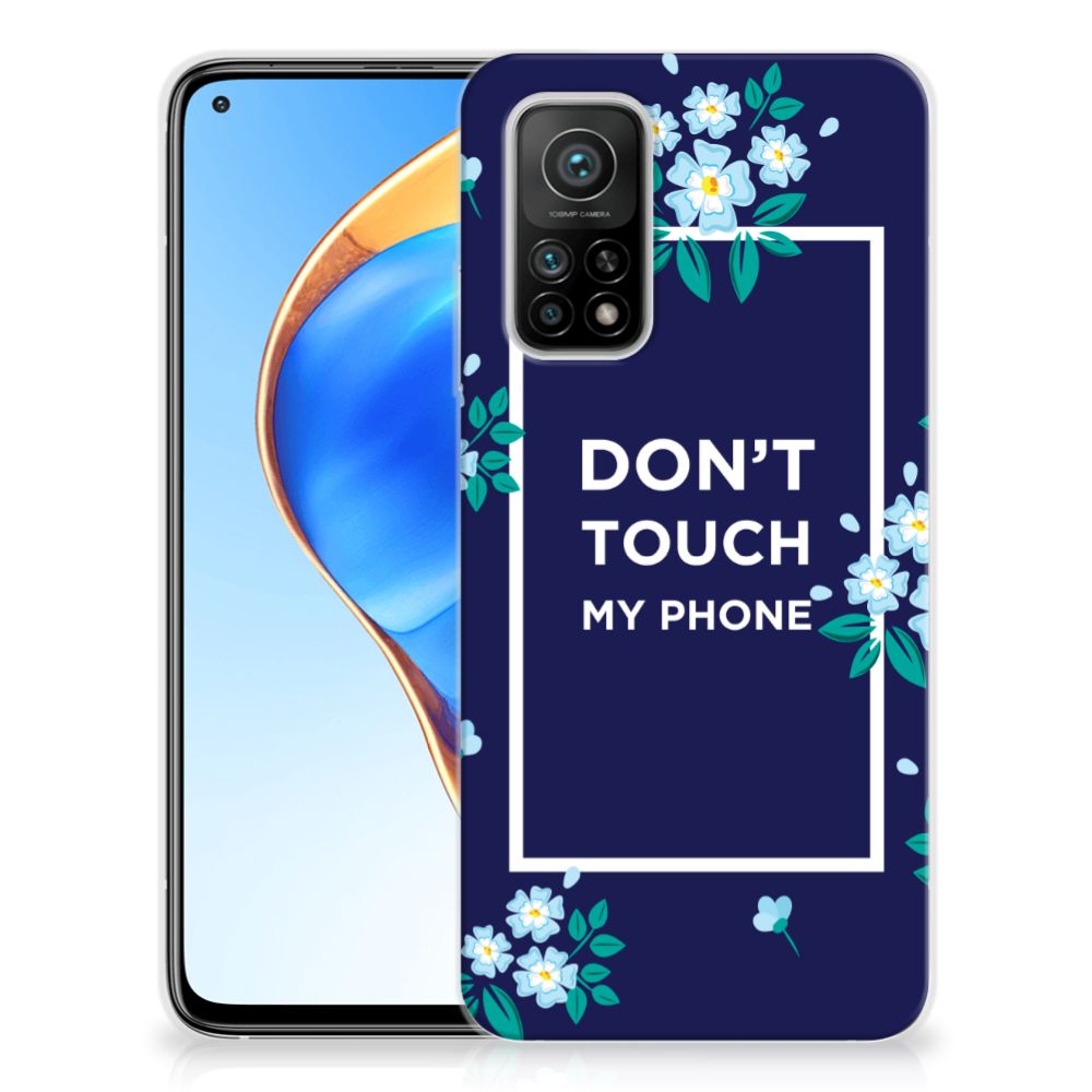 Xiaomi Mi 10T | 10T Pro Silicone-hoesje Flowers Blue DTMP