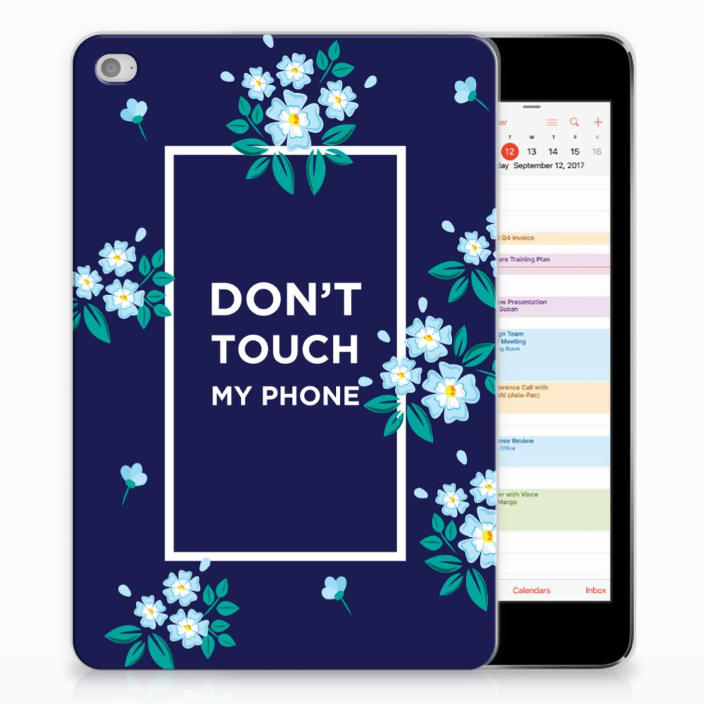 Apple iPad Mini 4 | Mini 5 (2019) Print Case Flowers Blue DTMP