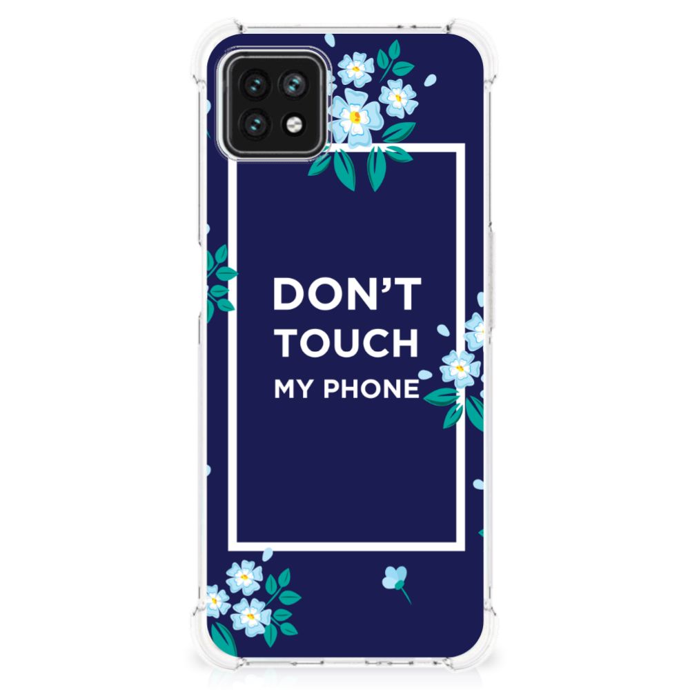 OPPO A53 5G | A73 5G Anti Shock Case Flowers Blue DTMP