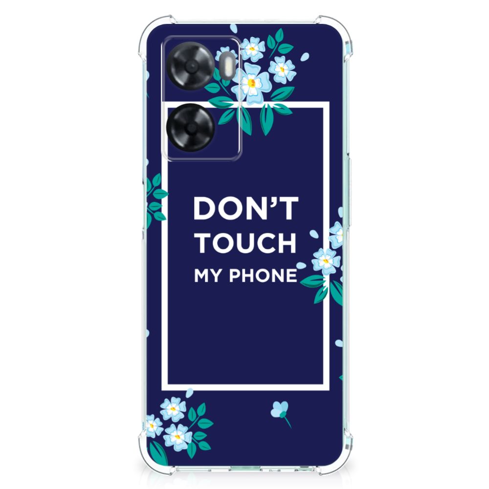 OPPO A57 | A57s | A77 4G Anti Shock Case Flowers Blue DTMP