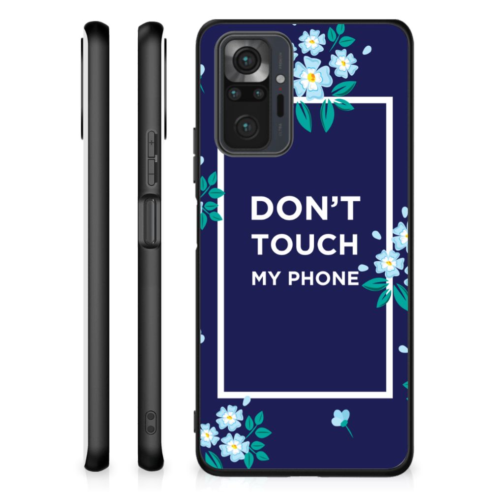 Xiaomi Redmi Note 10 Pro Telefoon Hoesje Flowers Blue DTMP