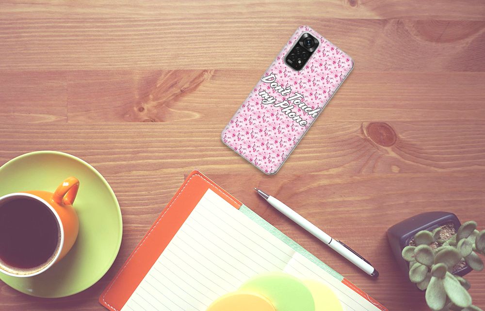 Xiaomi Redmi 10 | Redmi Note 11 4G Silicone-hoesje Flowers Pink DTMP