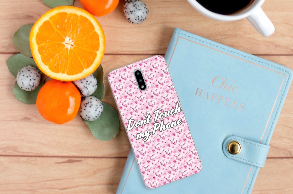 Nokia 2.3 Silicone-hoesje Flowers Pink DTMP