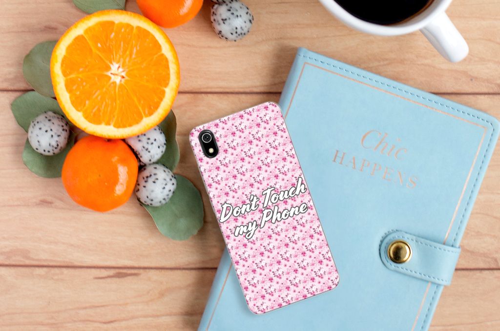 Xiaomi Redmi 7A Silicone-hoesje Flowers Pink DTMP