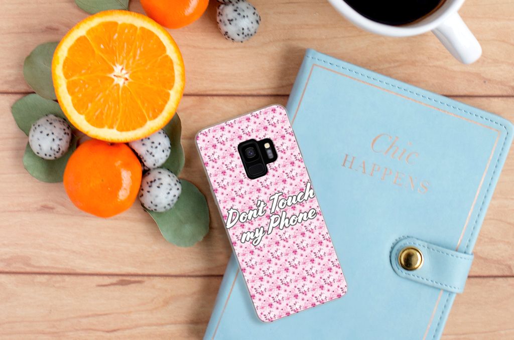 Samsung Galaxy S9 Silicone-hoesje Flowers Pink DTMP