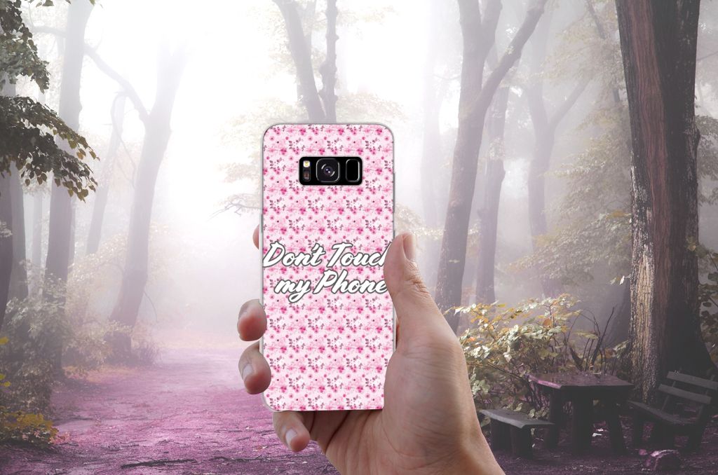 Samsung Galaxy S8 Silicone-hoesje Flowers Pink DTMP