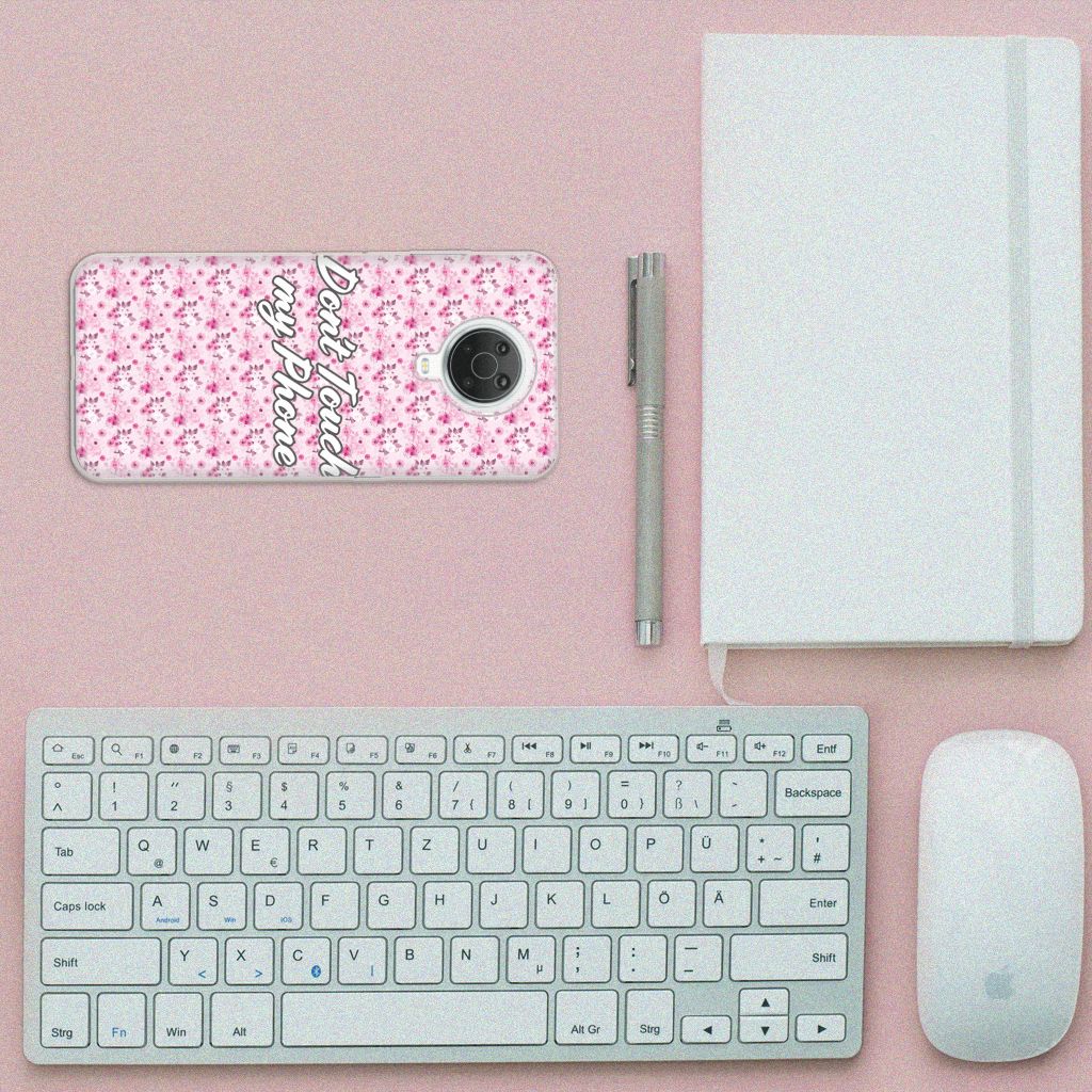Nokia G20 | G10 Silicone-hoesje Flowers Pink DTMP