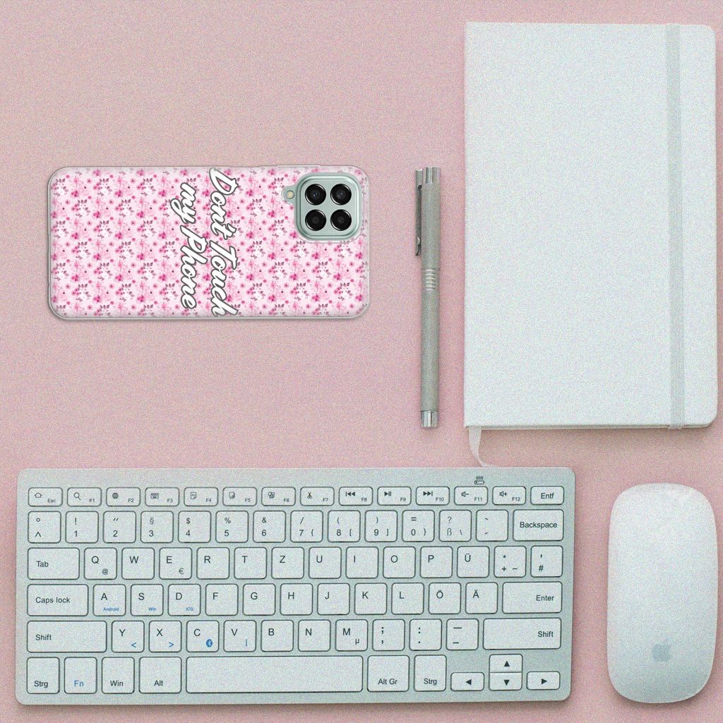 Samsung Galaxy M33 Silicone-hoesje Flowers Pink DTMP