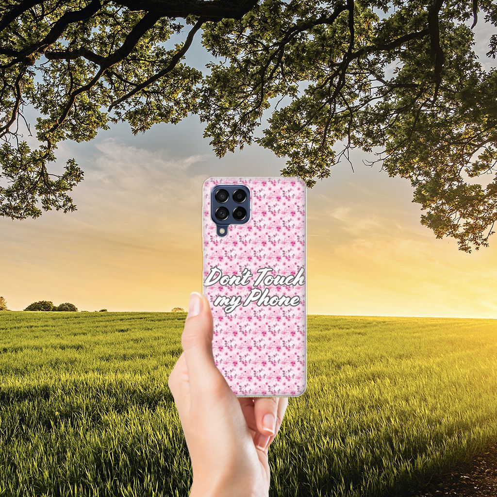 Samsung Galaxy M53 Silicone-hoesje Flowers Pink DTMP