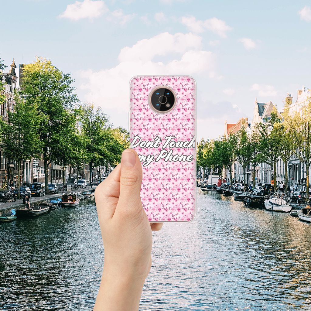 Nokia G50 Silicone-hoesje Flowers Pink DTMP
