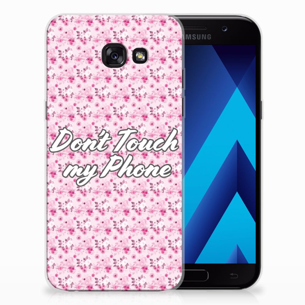 Samsung Galaxy A5 2017 Silicone-hoesje Flowers Pink DTMP