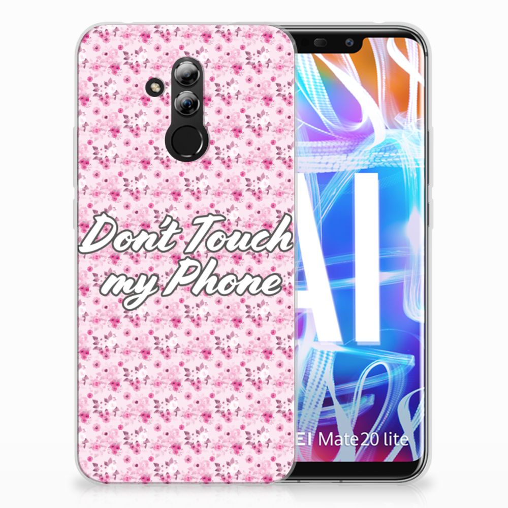 Huawei Mate 20 Lite Silicone-hoesje Flowers Pink DTMP