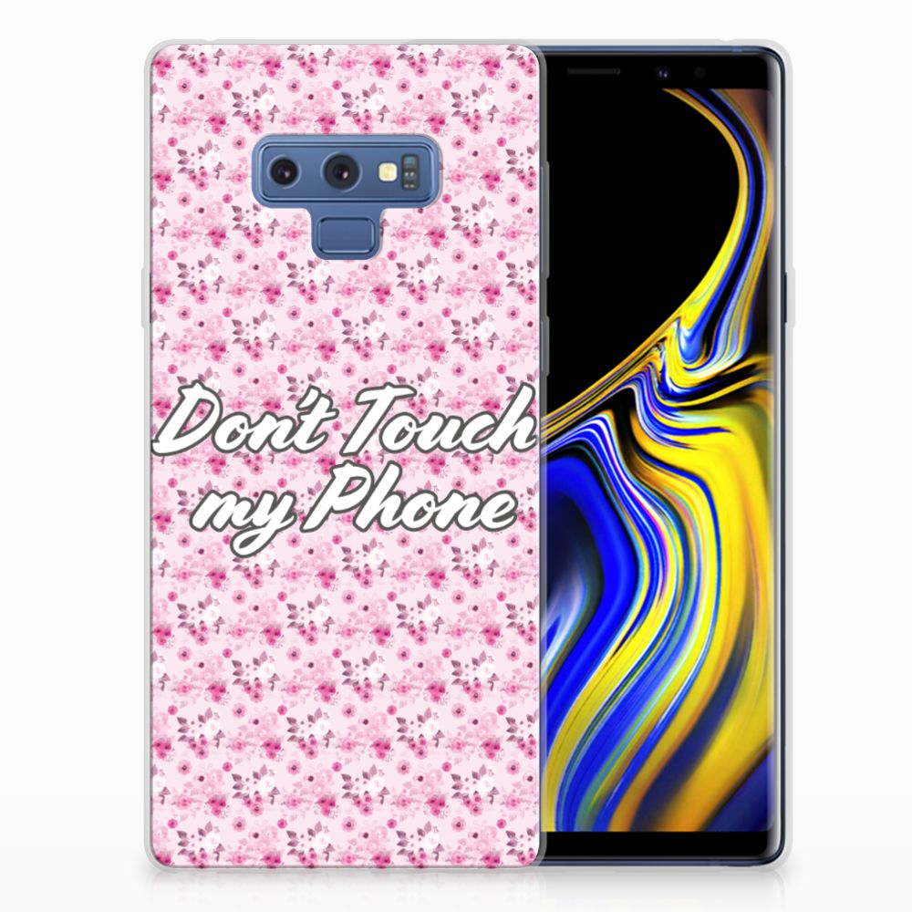 Samsung Galaxy Note 9 Silicone-hoesje Flowers Pink DTMP